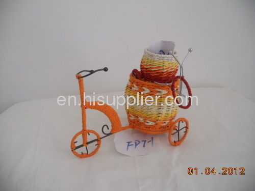woven baskets bicycle