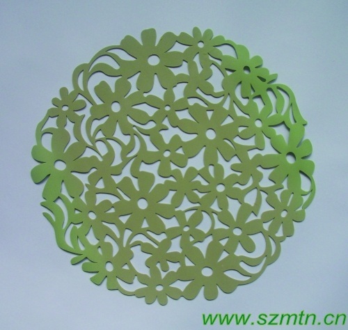 round flower silicone cup mat