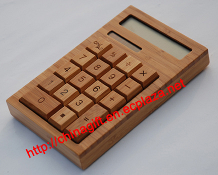 Environmentally Friendly Solar Bamboo Calculator