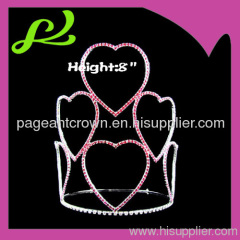 Red Heart Valentines Day Festival Crowns
