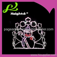 Crystal Christmas Crown in Snowman shapd