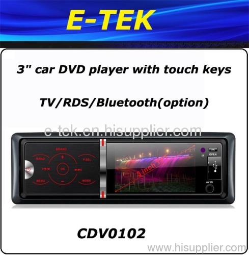 One Din Car DVD Player with RDS and Bluetooth