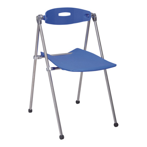 blue PP steel Folding Chair