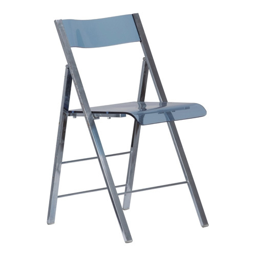 simple Acrylic Steel Tube Folding armless Chair