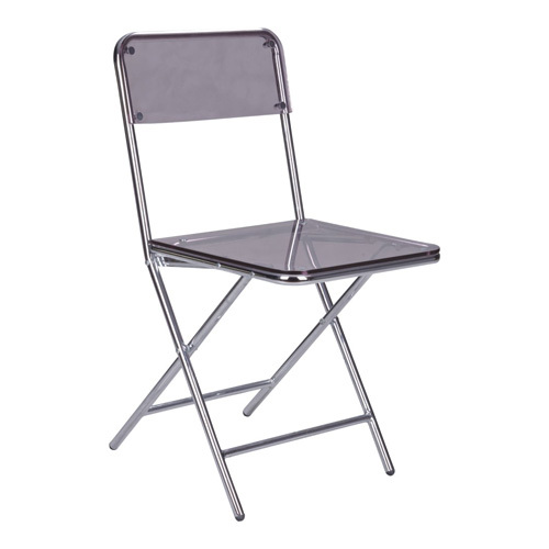 crystal clear metal foldable outdoor chair