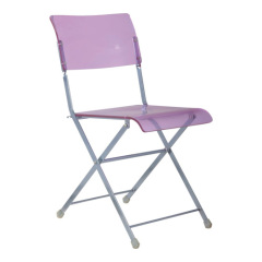 clear Plastic foldable side Chair with acrylic