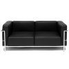 Knoll Genuine Leather black Living Room 3 Seater Sofa