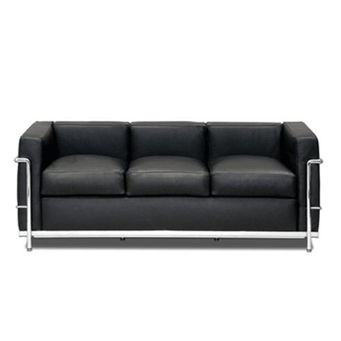 designer knoll black 3 seater sofa