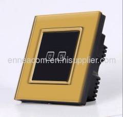 double-channel touch switch panel (gold)