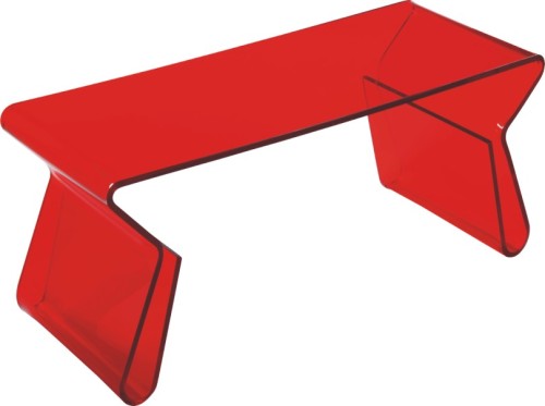 fashion oblong red acrylic coffee table