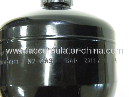 0.75 ltr 210 bar Diaphragm Accumulator Hydraulic Accumulator Gas Cylinder