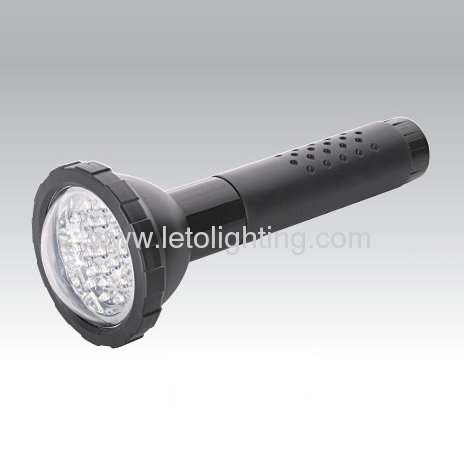 LED Rechargeable flashlight 28led Black Made in China