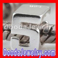 european Number 5 Charm Beads