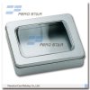 Square tin box with pvc lid