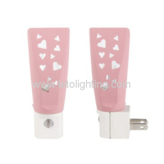 Red Loving Heart type LED night light - UL Listed night light - Induction small night light.