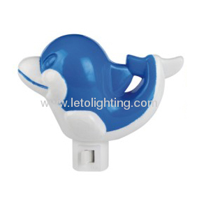 UL listed Bule Dolphin type LED night light Made in China