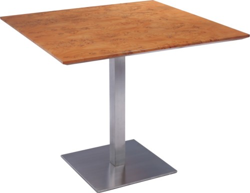 clear wood square indoor bar table