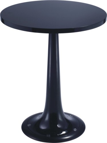 Kitchen Black Wood Top Round Bar Table