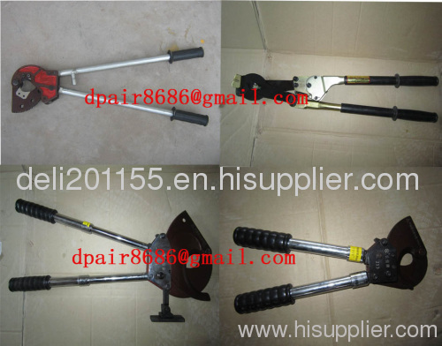 Cable cutter with ratchet system