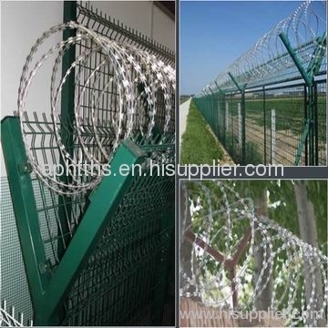 Razor barbed protection fence
