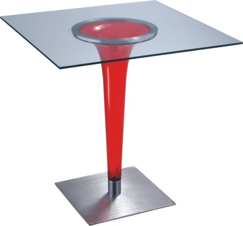 Popular Glass Top Square Bar Table