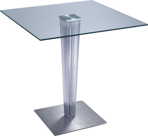 Modern Glass Top Square Bar Table