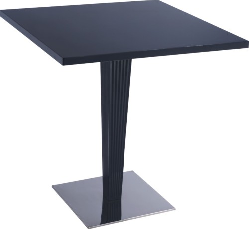 Popular Black Wooden Top Square Bar Table