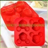 4cups silicone mickey mouse cake pan