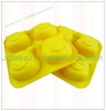 4 trays holes cake mold Silicone Bakeware