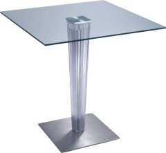 Gorgeous Glass Top Square Bar Table