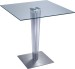 Fashion Design Transparent Glass Top Square Bar Table Dining Breakfast Pub Tables Height