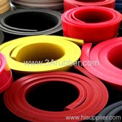 22Mpa pure natural rubber sheet with white, beige, brown, red, green color