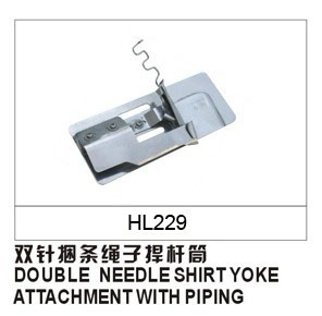 DOUBLE NEEDLE SHIRT YOKE ATTACHMENT WITH PIPING HL229