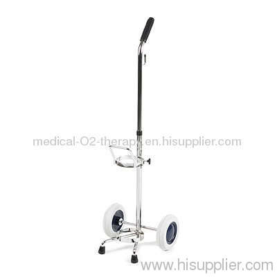 Portable Oxygen Cylinder Cart Single Tank Holder