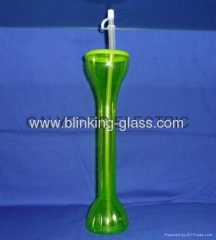 16OZ plastic yard glass with straw