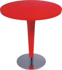 Modern Design Red Wooden Top Round Bar Table Dining Breakfast Furnitures Bar For Home Tables