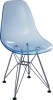 Fashion Sky Blue Clear Kid's Side Chair Dining Room Chairs Ghost Chairs