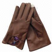 Leather Touchscreen Gloves for iPhone, OEM/ODM and Design Services are Provided