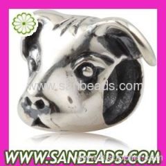 Dog Head 925 Sterling Silver Jewelry Beads