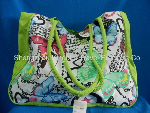600d pvc coated polyester with fashion printing shopping bag