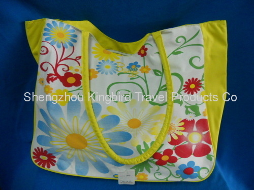 600D polyester with pvc backing tote bags