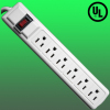 AC 125V 15A 1875W 60Hz 6 Outlets power surge protector