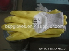 Yellow Cotton Nitrile Coated Work Gloves (BGNC101)
