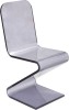 Whole Gray Crystal Plastic Dining Chair Wave sharp Side chairs office desk living room furniture