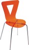 Modern Orange Crystal Plastic Dining Chair Kitchen room furniture club chairs