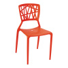 Modern Style Hollow back PP orange Supernatural side Chair dining kitchen outdoor furniture chairs