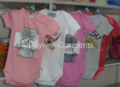 100% cotton short sleeve infant body suits