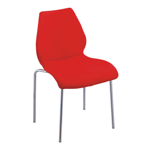 Red Plastic side dining chair