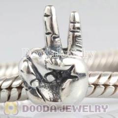 Wholesale european Peace Sign Charm Beads