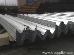 Corrugated beam barrier